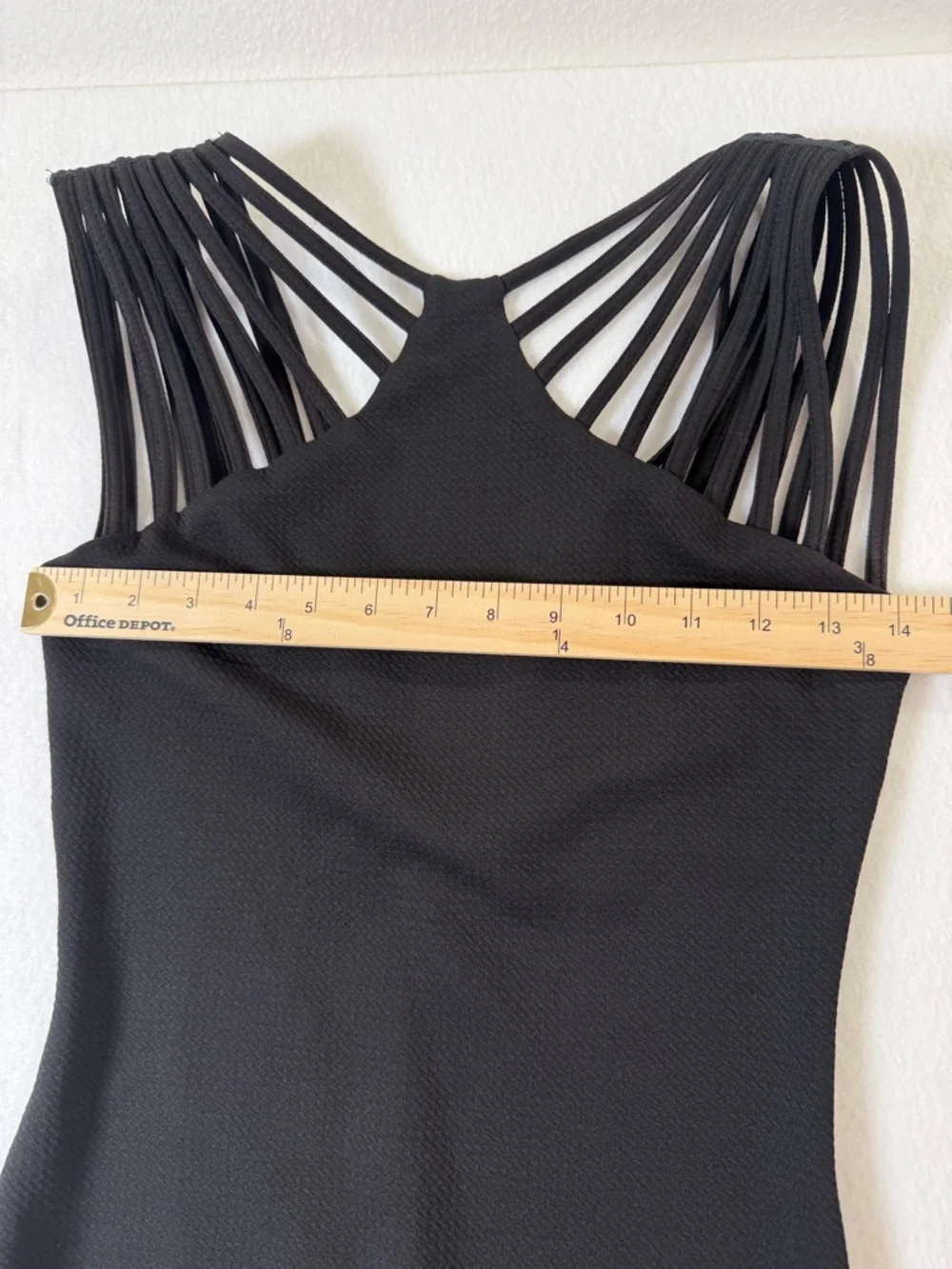 Dress the Population Black Strappy Midi “Gwen” Dress - Picture 4 of 7